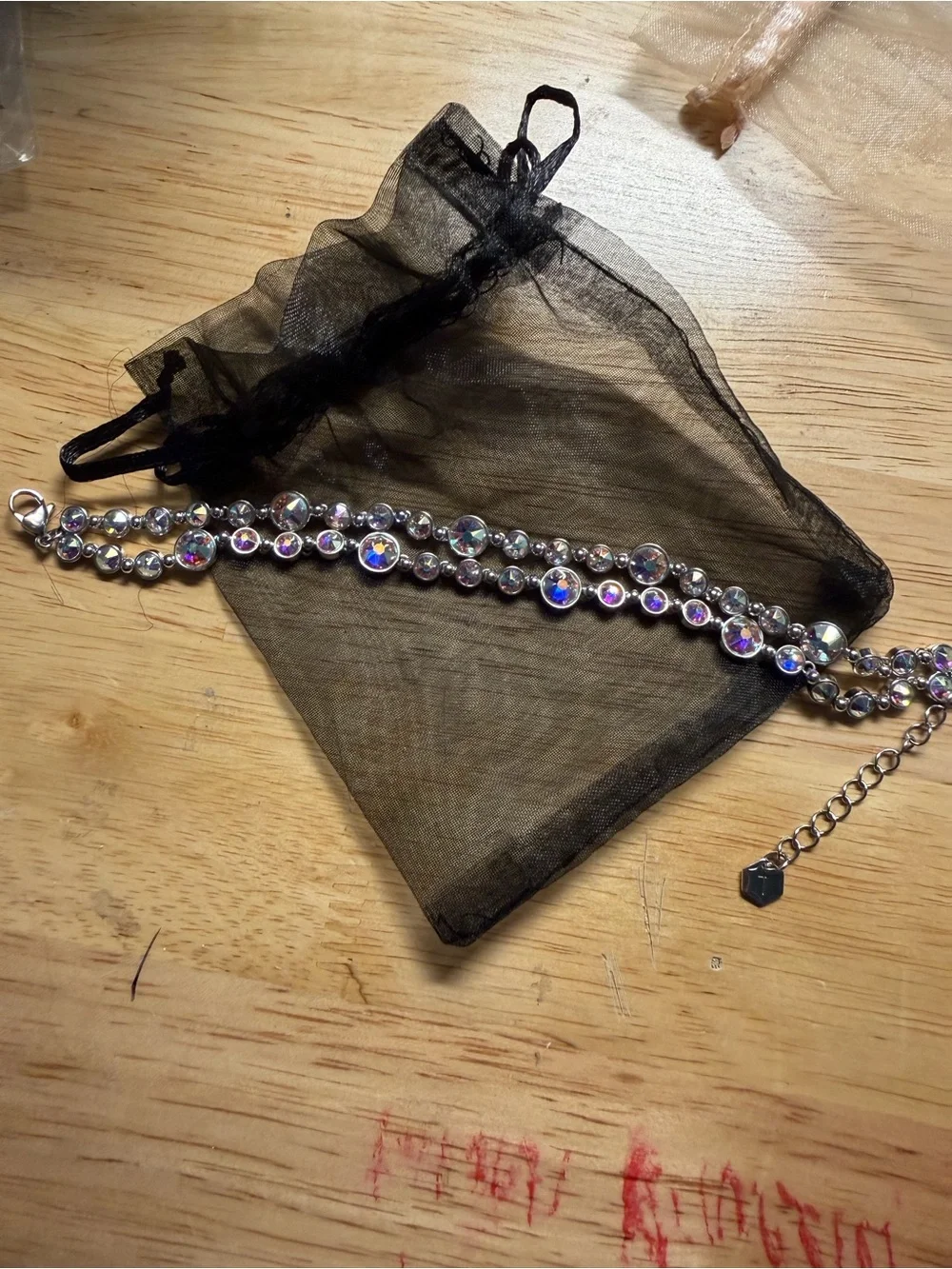 Aurora Crystal Silver-Tone Bracelet - Iridescent Stones Touchstone Crystal
